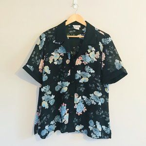 🌿 Vintage | Sheer Floral Button Down